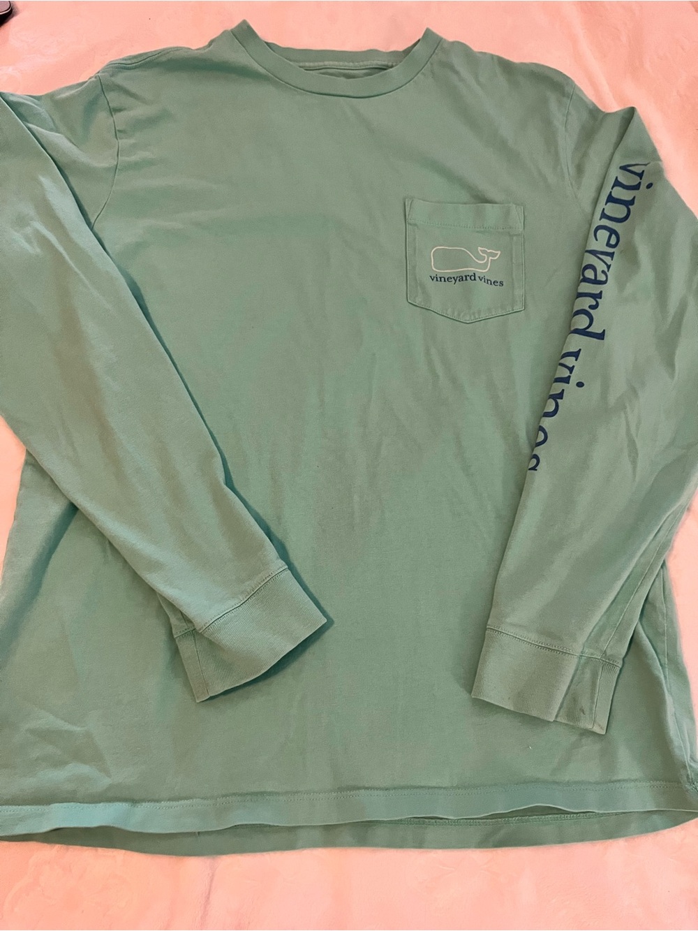vineyard vines women's Mint Green Long-Sleeve Pocket tee